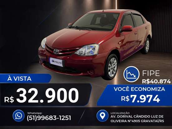 TOYOTA-ETIOS-1.5 XLS 16V FLEX 4P MANUAL TOYOTA-ETIOS-2013