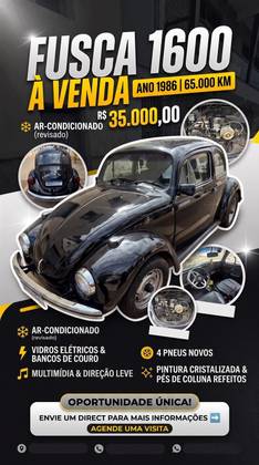 VOLKSWAGEN FUSCA 1.6 8V GASOLINA 2P MANUAL