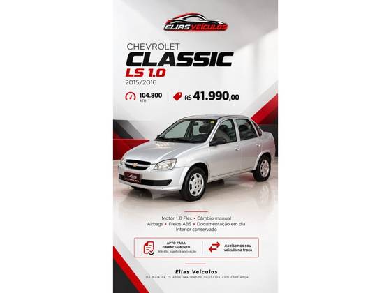 CHEVROLET CLASSIC 1.0 MPFI LS 8V FLEX 4P MANUAL