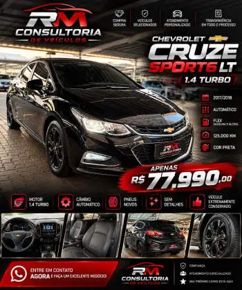 CHEVROLET CRUZE 1.4 TURBO SPORT6 LT 16V FLEX 4P AUTOMÁTICO