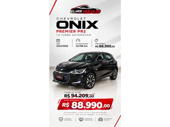 CHEVROLET ONIX 1.0 TURBO FLEX PREMIER AUTOMÁTICO
