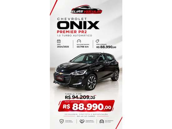 CHEVROLET-ONIX-1.0 TURBO FLEX PREMIER AUTOMÁTICO CHEVROLET-ONIX-2024