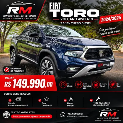 FIAT TORO 2.0 16V TURBO DIESEL VOLCANO 4WD AT9