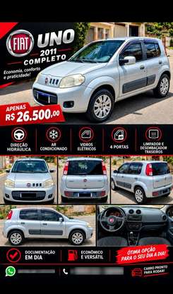 FIAT-UNO-1.0 EVO VIVACE 8V FLEX 4P MANUAL FIAT-UNO-2011