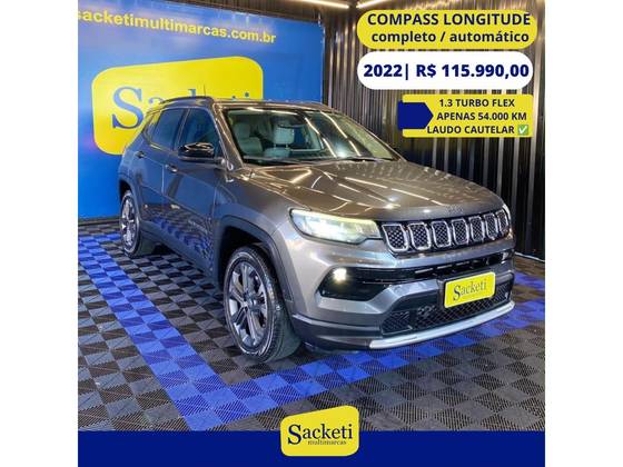 JEEP COMPASS 1.3 T270 TURBO FLEX LONGITUDE AT6