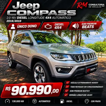 JEEP COMPASS 2.0 16V DIESEL LONGITUDE 4X4 AUTOMÁTICO