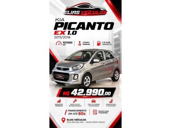 KIA-PICANTO-1.0 EX 12V FLEX 4P MANUAL KIA-PICANTO-2015