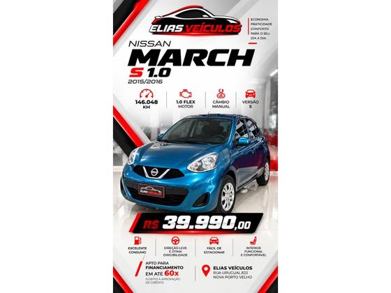 NISSAN MARCH 1.0 S 12V FLEX 4P MANUAL