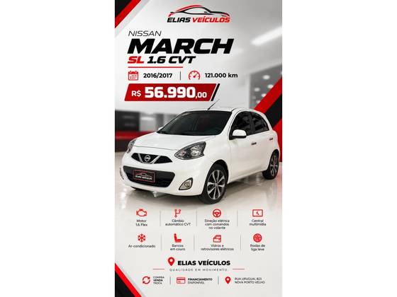 NISSAN MARCH 1.6 SL 16V FLEXSTART 4P XTRONIC