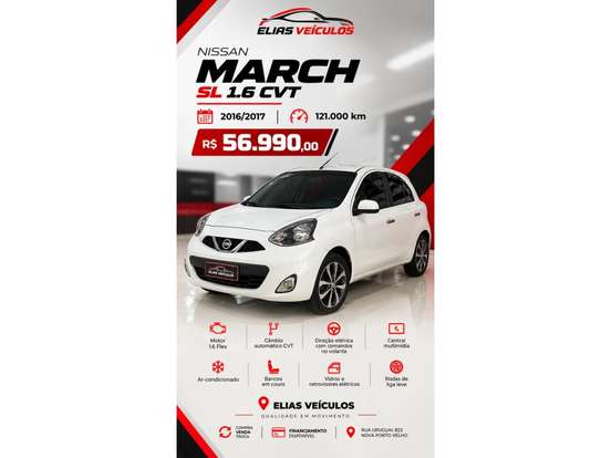 NISSAN-MARCH-1.6 SL 16V FLEXSTART 4P XTRONIC NISSAN-MARCH-2016