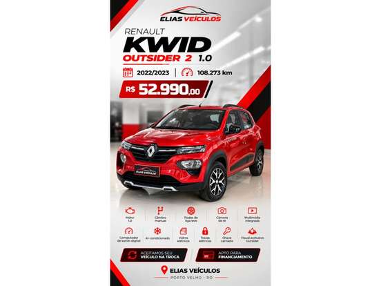 RENAULT-KWID-1.0 12V SCE FLEX OUTSIDER MANUAL RENAULT-KWID-2022