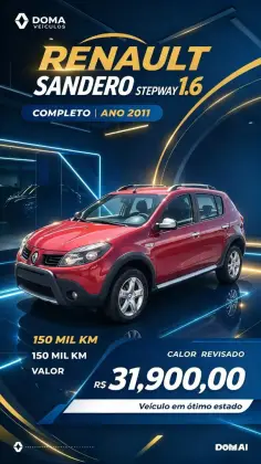 RENAULT SANDERO 1.6 STEPWAY 16V FLEX 4P MANUAL