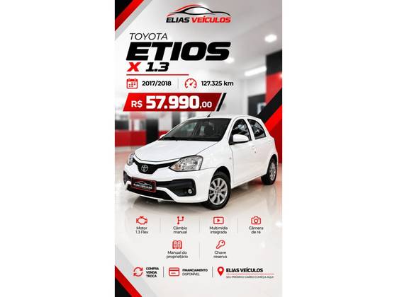 TOYOTA ETIOS 1.3 X 16V FLEX 4P MANUAL