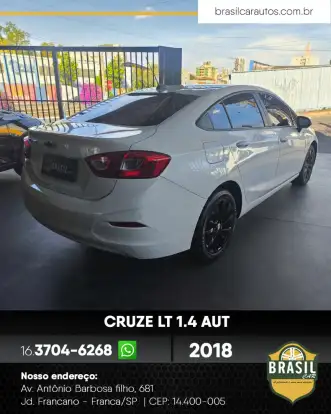 CHEVROLET-CRUZE-1.4 TURBO LT 16V FLEX 4P AUTOMÁTICO CHEVROLET-CRUZE-2018