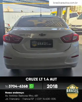 CHEVROLET-CRUZE-1.4 TURBO LT 16V FLEX 4P AUTOMÁTICO CHEVROLET-CRUZE-2018