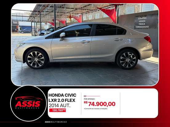 HONDA-CIVIC-2.0 LXR 16V FLEX 4P AUTOMÁTICO HONDA-CIVIC-2014