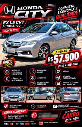 HONDA CITY 1.5 EX 16V FLEX 4P AUTOMÁTICO