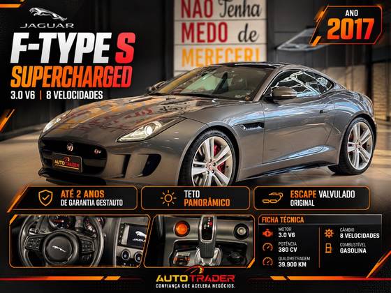 JAGUAR F-TYPE 3.0 COUPÉ SUPERCHARGED V6 24V GASOLINA 2P AUTOMÁTICO