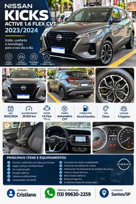 NISSAN-KICKS-1.6 16V FLEXSTART ACTIVE XTRONIC NISSAN-KICKS-2023