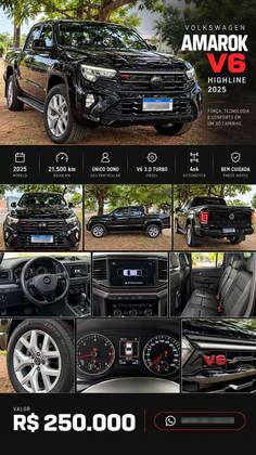 VOLKSWAGEN AMAROK 3.0 V6 TDI DIESEL HIGHLINE CD 4MOTION AUTOMÁTICO