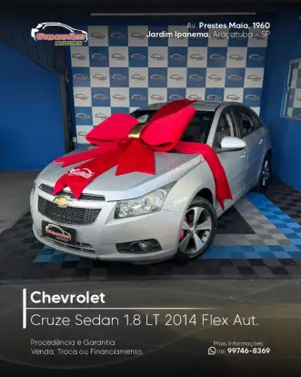 CHEVROLET-CRUZE-1.8 LT 16V FLEX 4P AUTOMÁTICO CHEVROLET-CRUZE-2014