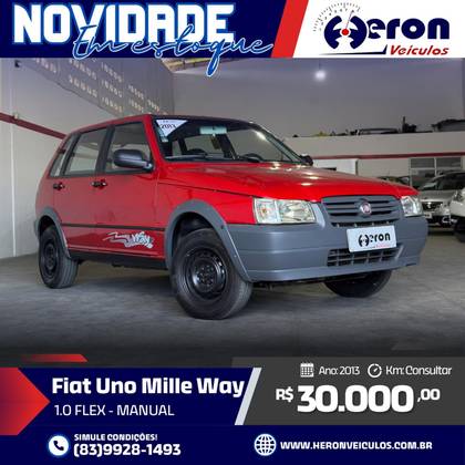 FIAT UNO 1.0 MPI MILLE WAY ECONOMY 8V FLEX 4P MANUAL