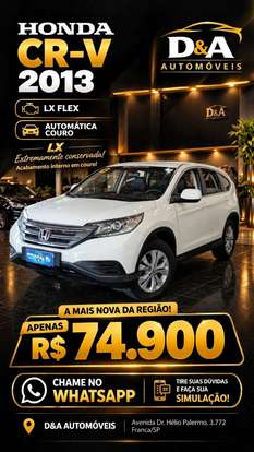 HONDA-CRV-2.0 LX 4X2 16V FLEX 4P AUTOMÁTICO HONDA-CRV-2013