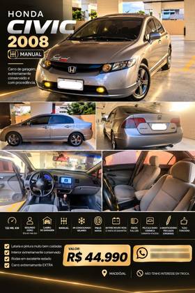 HONDA CIVIC 1.8 LXS 16V FLEX 4P MANUAL