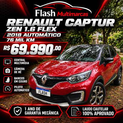 RENAULT-CAPTUR-1.6 16V SCE FLEX ZEN X-TRONIC RENAULT-CAPTUR-2017