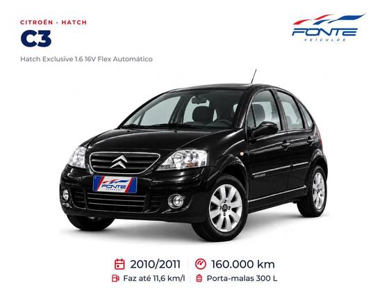 CITROËN C3 1.6 SONORA EXCLUSIVE 16V FLEX 4P AUTOMÁTICO