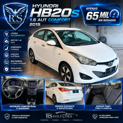 HYUNDAI HB20S 1.6 COMFORT PLUS 16V FLEX 4P AUTOMÁTICO