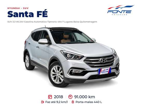 HYUNDAI-SANTA FÉ-3.3 MPFI 4X4 7 LUGARES V6 270CV GASOLINA 4P AUTOMÁTICO HYUNDAI-SANTA FÉ-2018