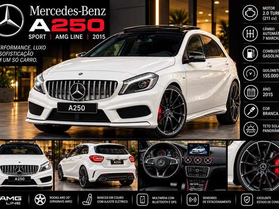 MERCEDES-BENZ-A 250-2.0 SPORT TURBO GASOLINA 4P AUTOMATIZADO MERCEDES-BENZ-A 250-2014