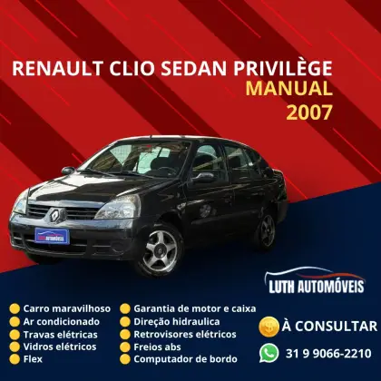 RENAULT CLIO 1.6 PRIVILÉGE SEDAN 16V FLEX 4P MANUAL
