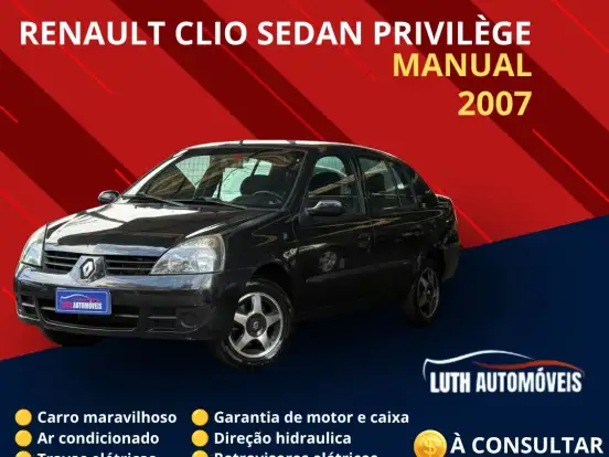 RENAULT-CLIO-1.6 PRIVILÉGE SEDAN 16V FLEX 4P MANUAL RENAULT-CLIO-2006
