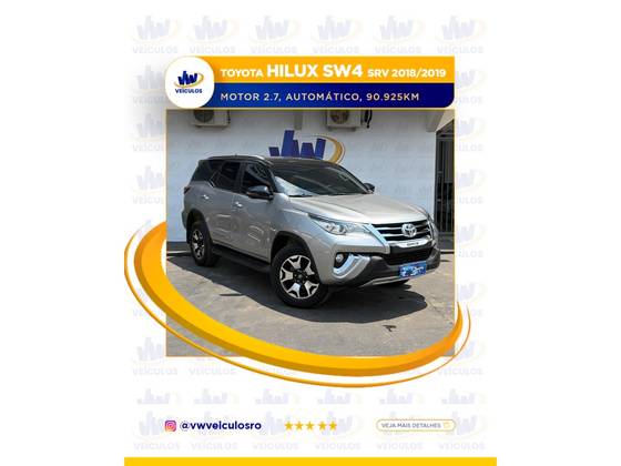 TOYOTA HILUX SW4 2.7 SRV 7 LUGARES 4X2 16V FLEX 4P AUTOMÁTICO