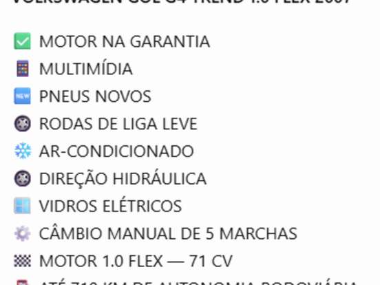 VOLKSWAGEN-GOL-1.0 MI CITY 8V FLEX 4P MANUAL G.IV VOLKSWAGEN-GOL-2007