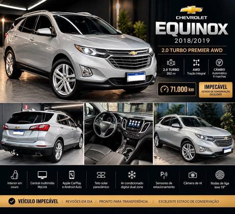 CHEVROLET EQUINOX 2.0 16V TURBO GASOLINA PREMIER AWD AUTOMÁTICO