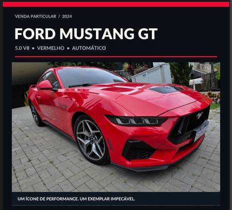 FORD MUSTANG 5.0 V8 GASOLINA GT PERFORMANCE SELECTSHIFT