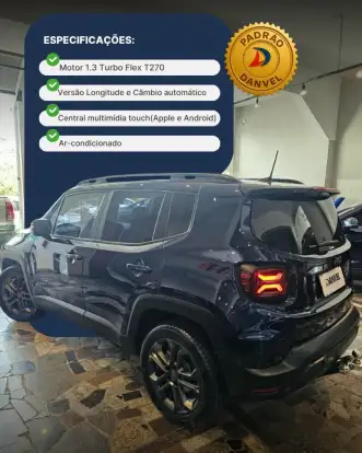 JEEP-RENEGADE-1.3 T270 TURBO FLEX LONGITUDE AT6 JEEP-RENEGADE-2024