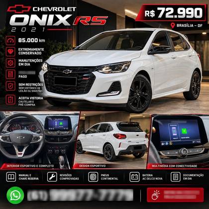 CHEVROLET ONIX 1.0 TURBO FLEX RS AUTOMÁTICO