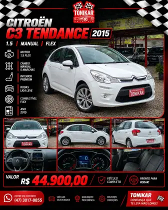 CITROËN C3 1.5 TENDANCE 8V FLEX 4P MANUAL