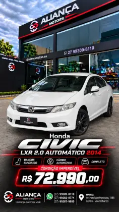 HONDA CIVIC 2.0 LXR 16V FLEX 4P AUTOMÁTICO