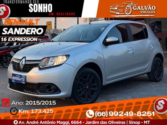 RENAULT-SANDERO-1.6 EXPRESSION 8V FLEX 4P MANUAL RENAULT-SANDERO-2015