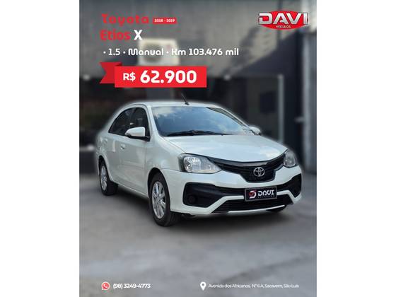 TOYOTA ETIOS 1.5 X PLUS SEDAN 16V FLEX 4P MANUAL