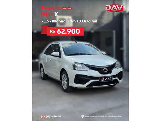 TOYOTA-ETIOS-1.5 X PLUS SEDAN 16V FLEX 4P MANUAL TOYOTA-ETIOS-2018