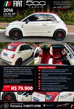 FIAT 500 1.4 CABRIO 16V FLEX 2P AUTOMÁTICO