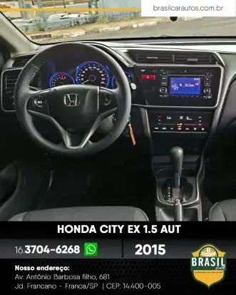 HONDA-CITY-1.5 EX 16V FLEX 4P AUTOMÁTICO HONDA-CITY-2015