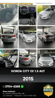 HONDA-CITY-1.5 EX 16V FLEX 4P AUTOMÁTICO HONDA-CITY-2015
