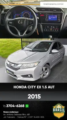 HONDA-CITY-1.5 EX 16V FLEX 4P AUTOMÁTICO HONDA-CITY-2015